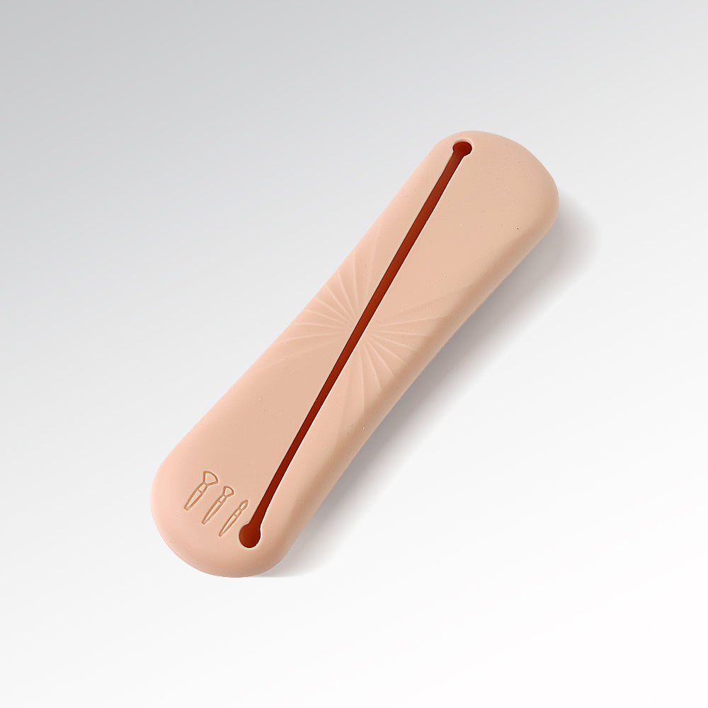Silicone makeup brush storage box