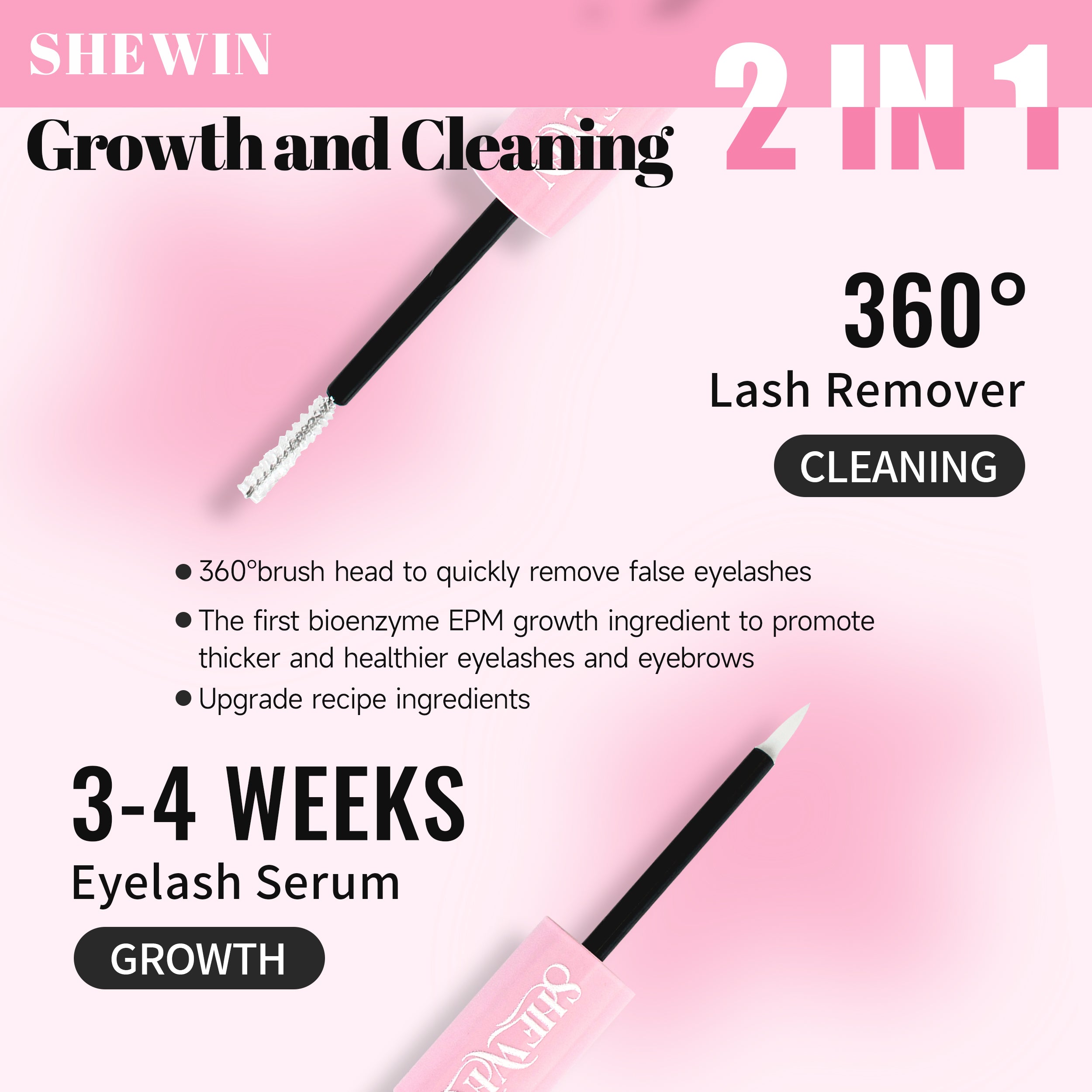 Eyelash Growth Serum & Lash Cluster Remover